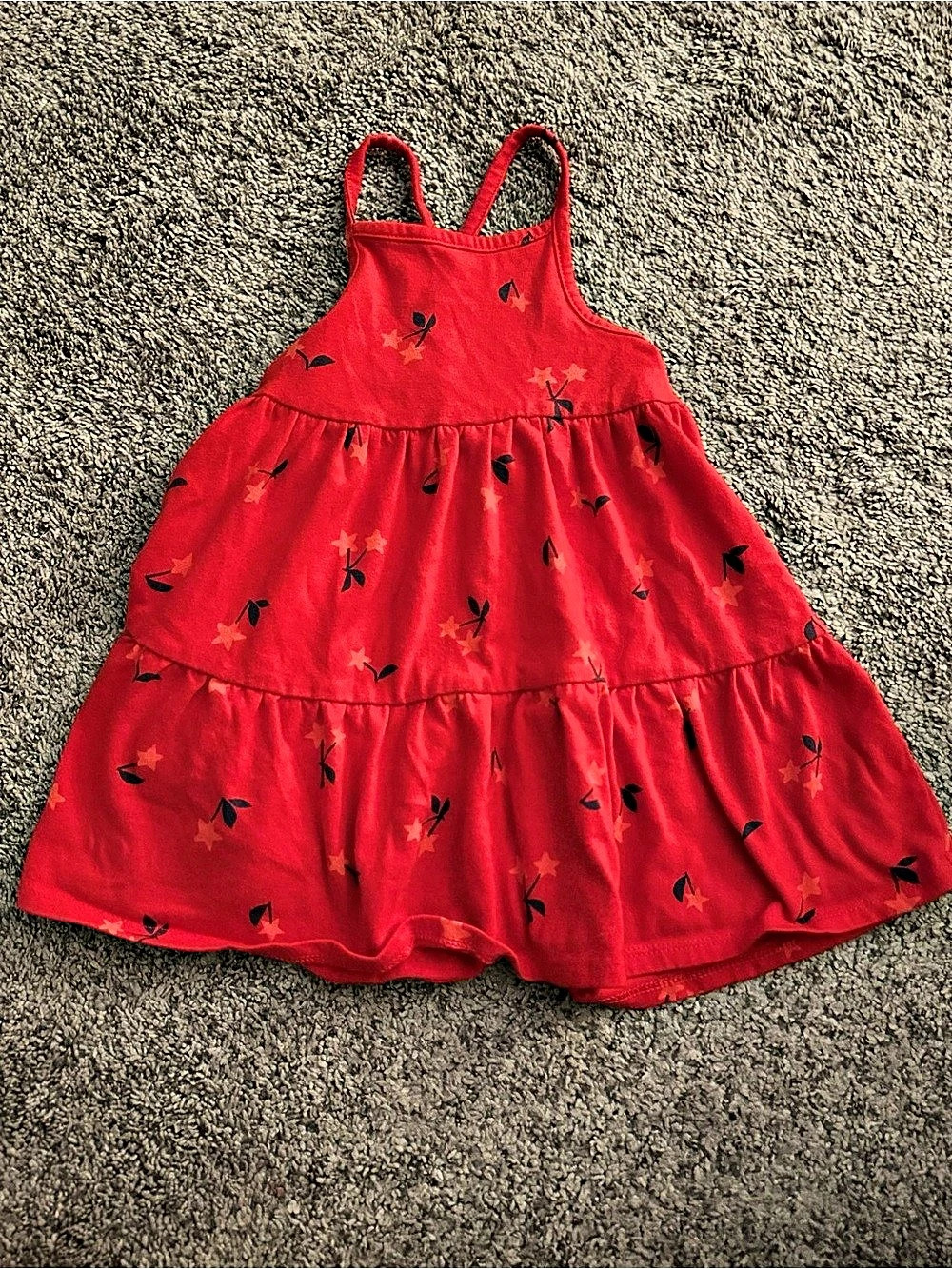 Cat & Jack Floral Red Casual Dress